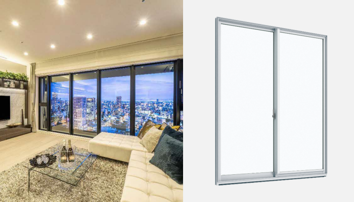 再生アルミが使用されたマンション